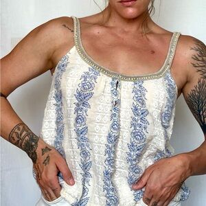 Free People Floral Embroidered Women's Top